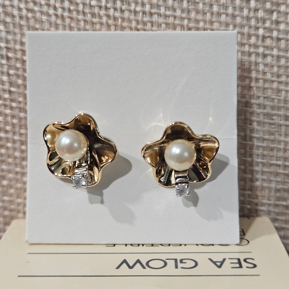 Avon 1983 Sea Glow Convertible Earrings with Box